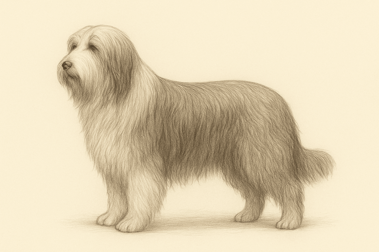 Wzorzec graficzny rasy bearded collie