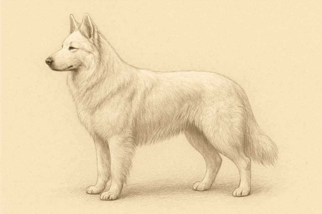 graficzny wzorzec rasy biały owczarek szwajcarski