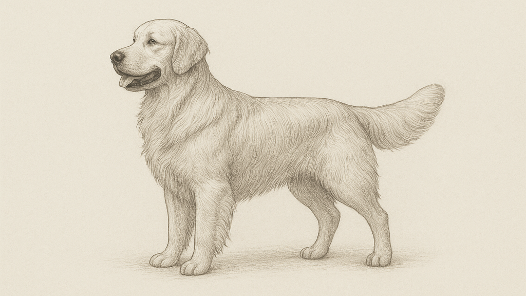 Wzorzec graficzny rasy golden retriever